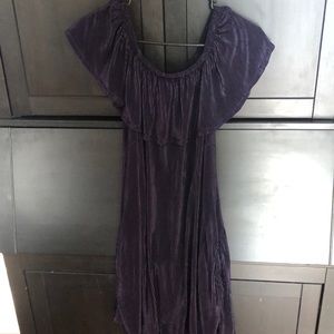 Off the Shoulder Navy Dress